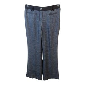 Anthropologie Elevenses The Brighton Trouser Pants in Blue Tweed Size 6 NWT